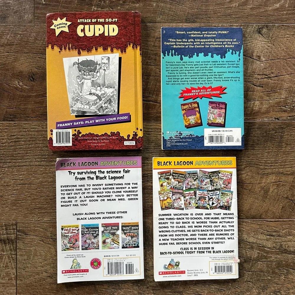 Scholastic Franny K. Stein & Black Lagoon Adventures Book Bundle